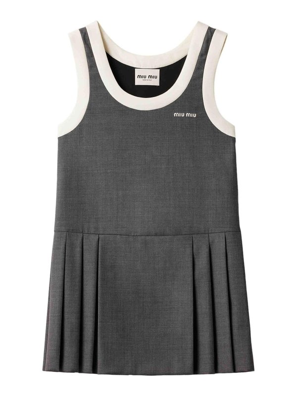 MIU MIU: short dresses - Grisaille Mini Dress
