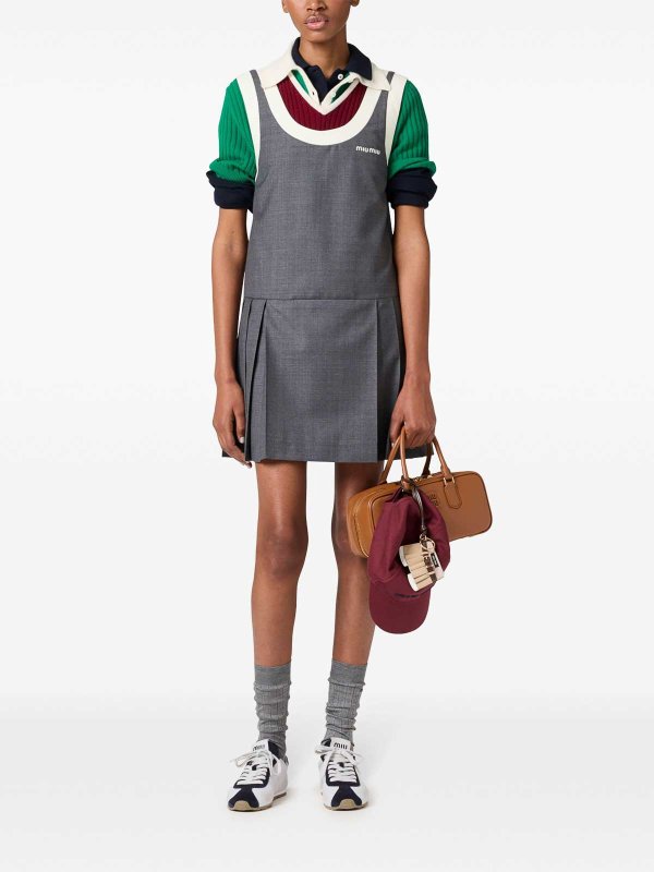 MIU MIU: short dresses online - Grisaille Mini Dress