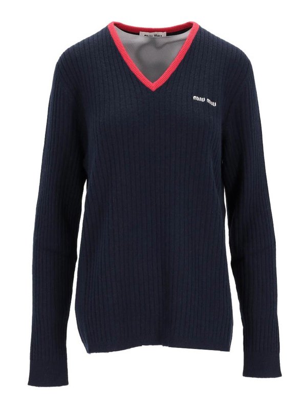 MIU MIU: t-shirts - Scollo V