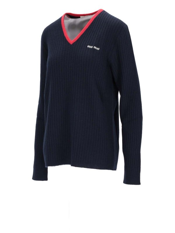 MIU MIU: t-shirts online - Scollo V