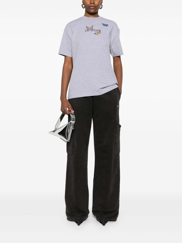 OFF-WHITE: t-shirt online - Maglietta con farfalla libresca