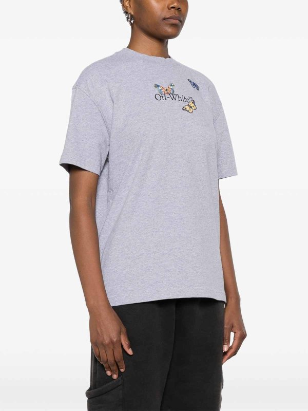 The Best Shops OFF-WHITE: t-shirt - Maglietta con farfalla libresca