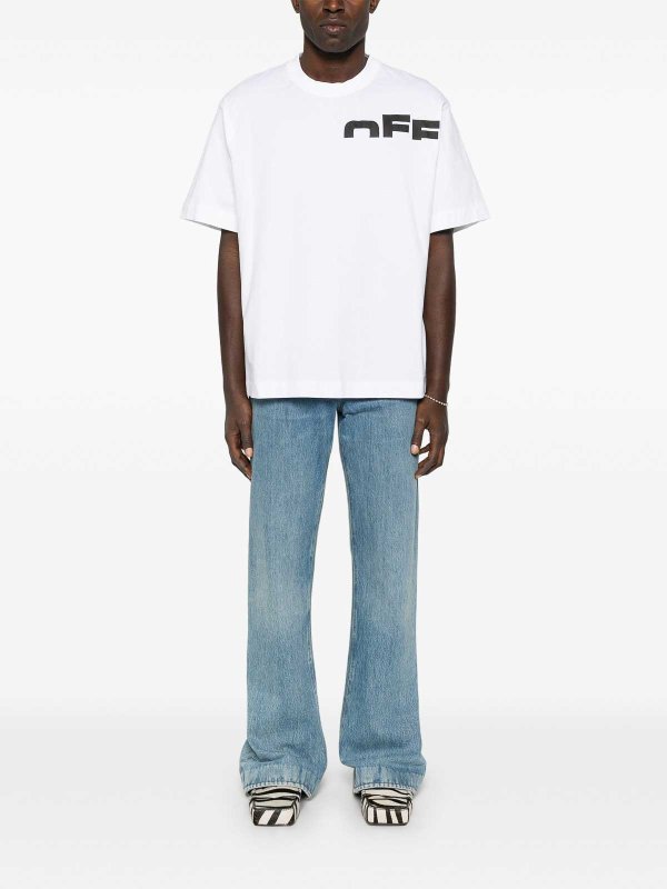 OFF-WHITE: Tシャツ online - Tシャツ - 黒