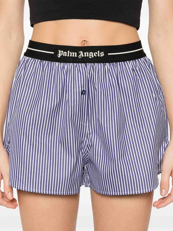 Palm Angels buy online Classic Logo Striped Shorts