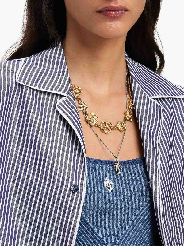 The Best Shops Palm Angels: Curved Logo-Print Striped Shirt