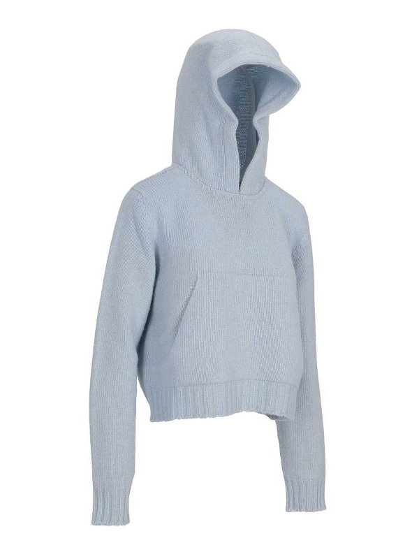 Palm Angels: Pull col rond online - Pull Col Rond - Bleu