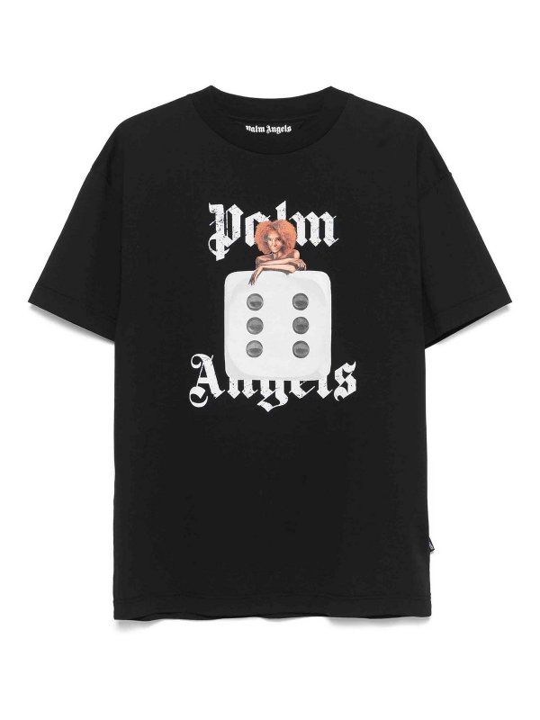 Palm Angels: T-shirts - T-Shirt - Schwarz