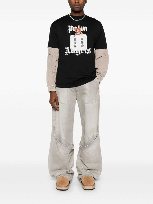 Palm Angels: T-shirts online - T-Shirt - Schwarz