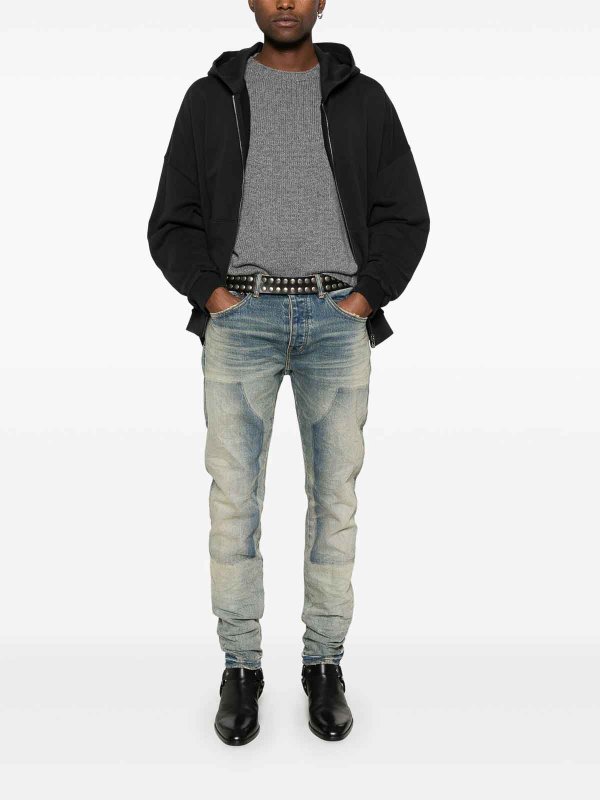 Palm Angels: crew necks online - Curved-Logo Sweater