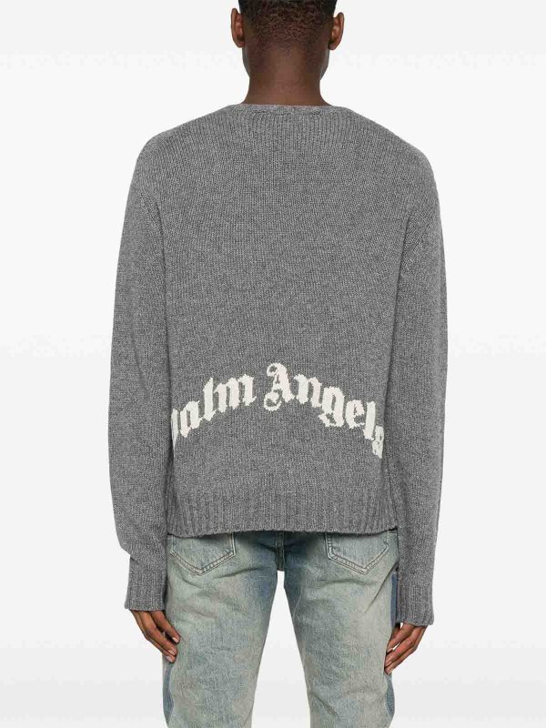 Curved-Logo Sweater shop online: Palm Angels