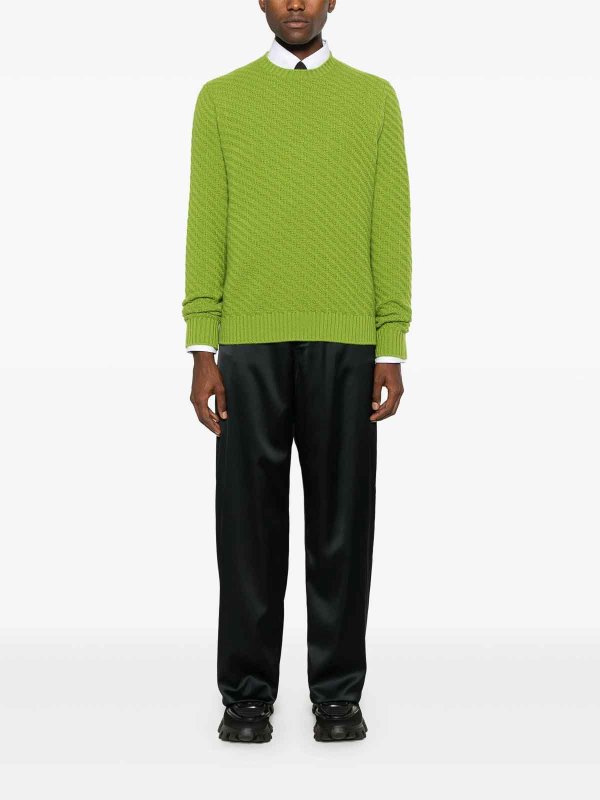 PRADA: crew necks online - Ribbed-Knit Jumper