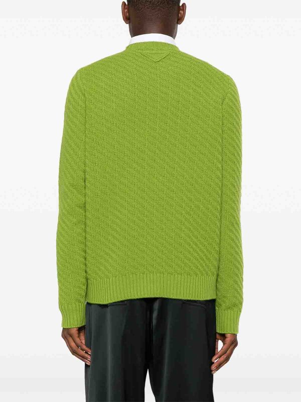 Ribbed-Knit Jumper shop online: PRADA