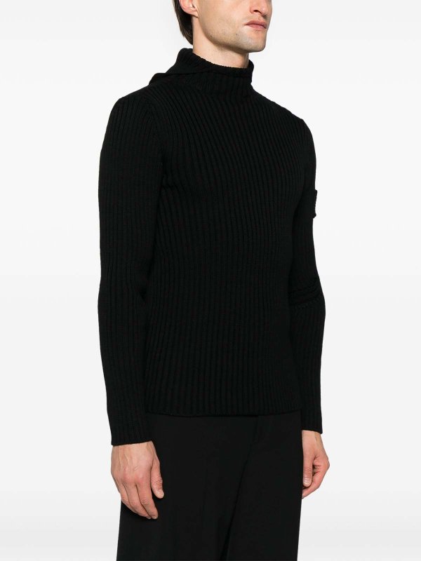 The Best Shops PRADA: Sweatshirts & Sweaters - Ribbed-Knit Hoodie
