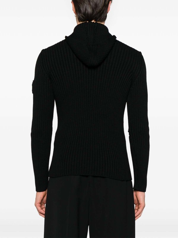 Ribbed-Knit Hoodie shop online: PRADA