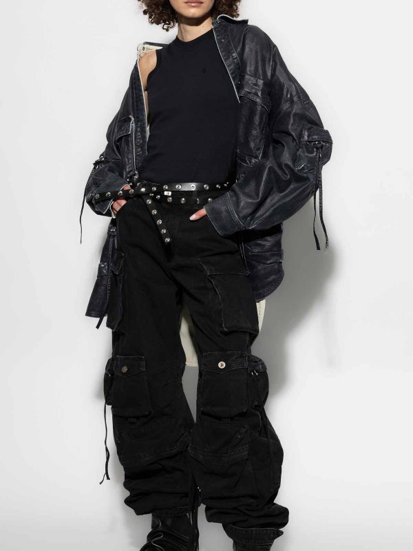 The Attico: denim jacket online - Fern Multi-Pocket Denim Jacket