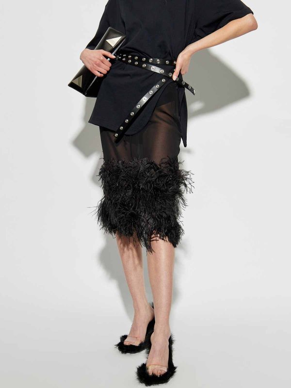 The Attico: Faldas media pierna y semilargas online - Falda Semilarga - Negro