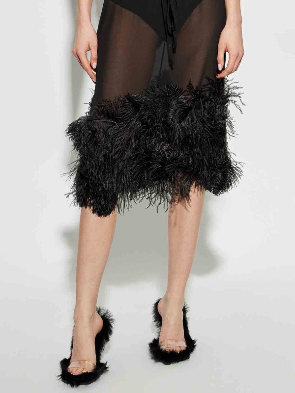 The Best Shops The Attico: Faldas media pierna y semilargas - Falda Semilarga - Negro