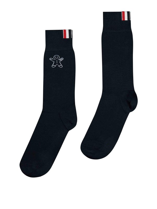 THOM BROWNE: socks - Holiday Gingerbread-Jacquard Socks