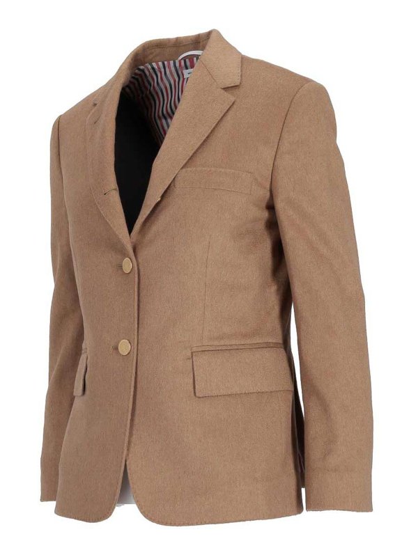 THOM BROWNE: cappotti al ginocchio online - Cappotto sportivo classico in pelo