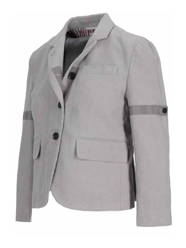 THOM BROWNE: Manteaux au genou online - Manteau Au Genou - Gris