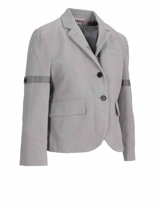 Manteau Au Genou - Gris shop online: THOM BROWNE