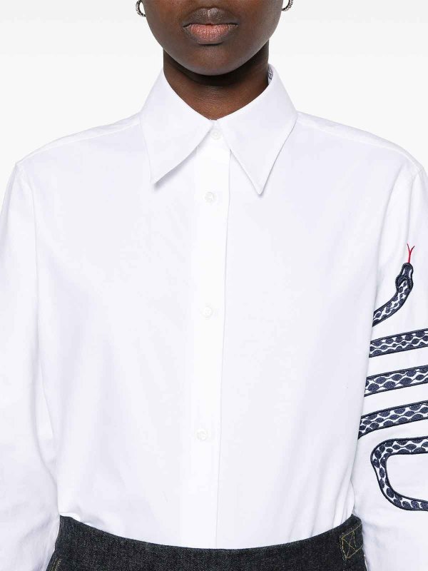THOM BROWNE buy online Snake 4-Bar Cotton Shirt