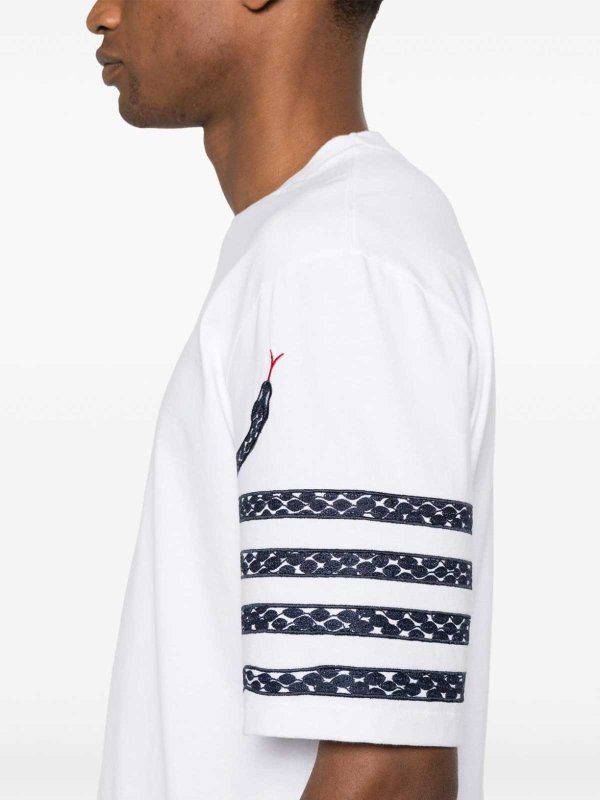 THOM BROWNE buy online T-shirt in cotone con ricamo serpente