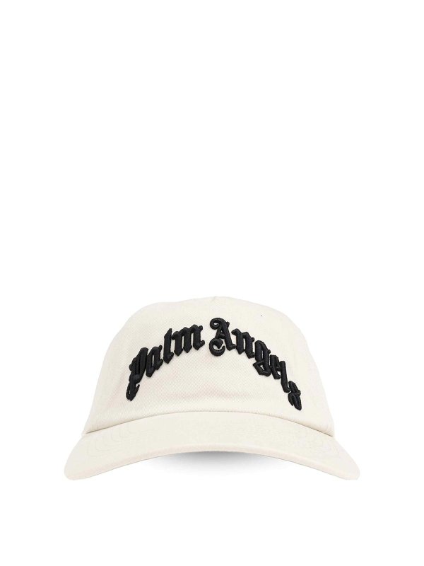 Palm Angels: hats & caps - Logo-Embroidered Baseball Cap