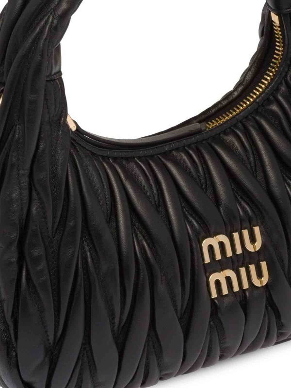 Wander Matelass Nappa Leather Hobo Bag shop online: MIU MIU