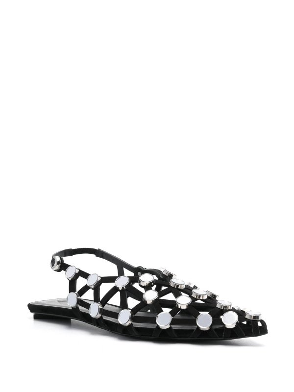 The Attico: sandals online - Grid Slingback Sandals
