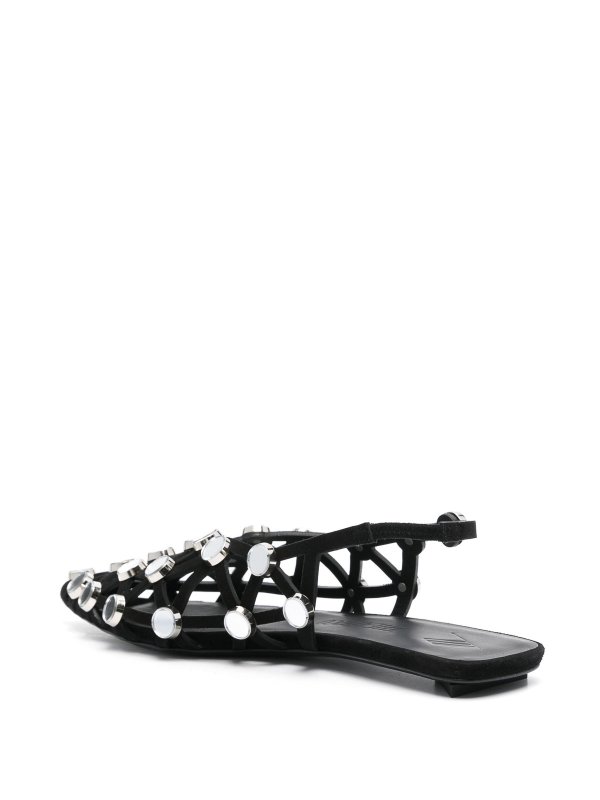 The Best Shops The Attico: sandals - Grid Slingback Sandals