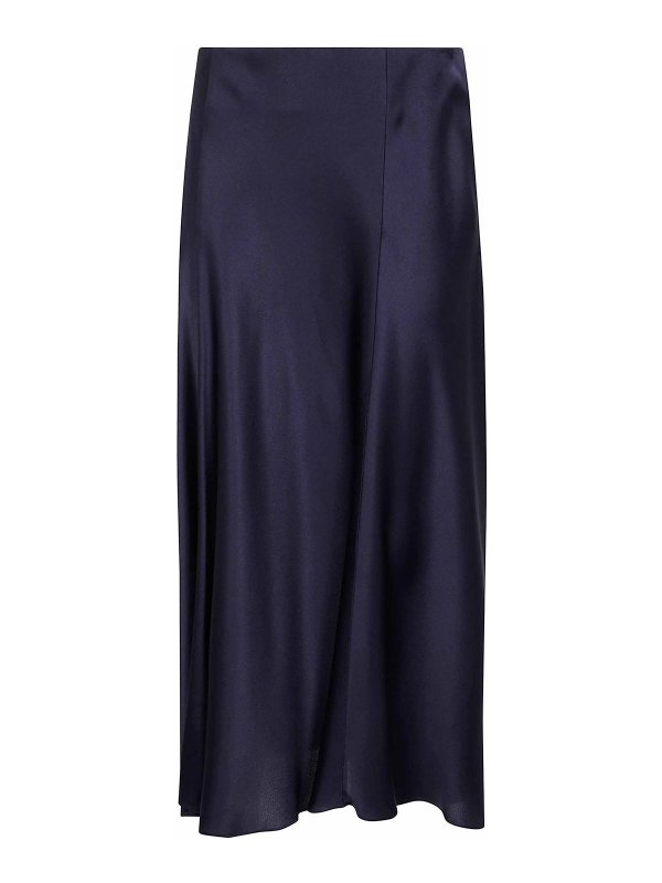 ALBERTA FERRETTI: Knee length skirts & Midi - Satin Midi Skirt