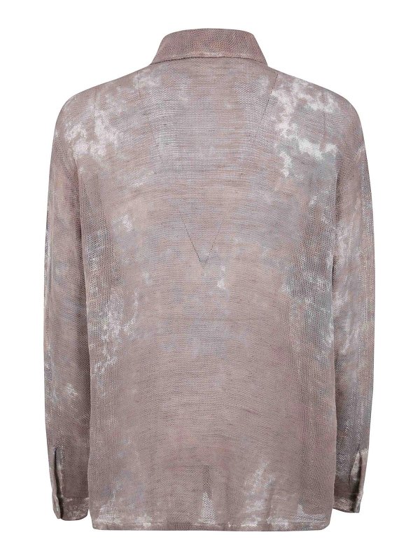AVANT-TOI: shirts online - Dirty Effect Linen And Cotton Shirt