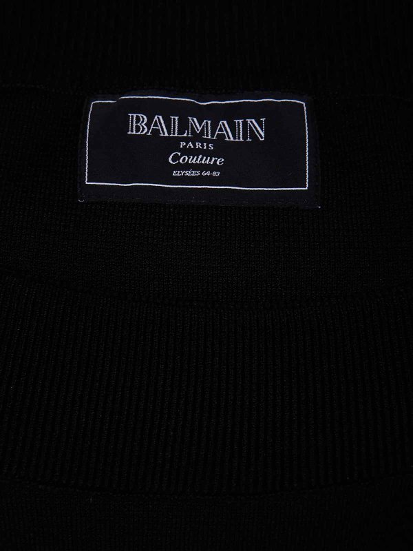 The Best Shops Balmain: abiti lunghi - Vestito  midi con cerniera in maglia