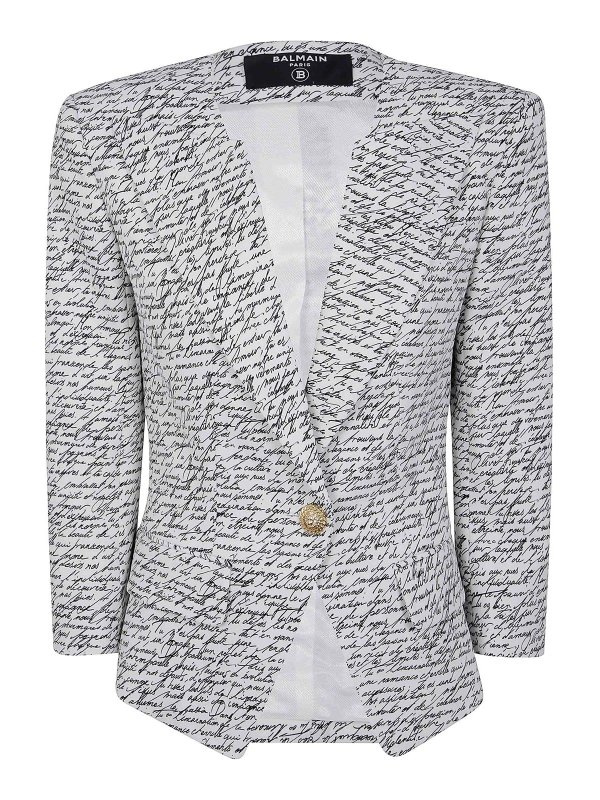 Balmain: テーラードジャケット online - テーラードジャケット - 白
