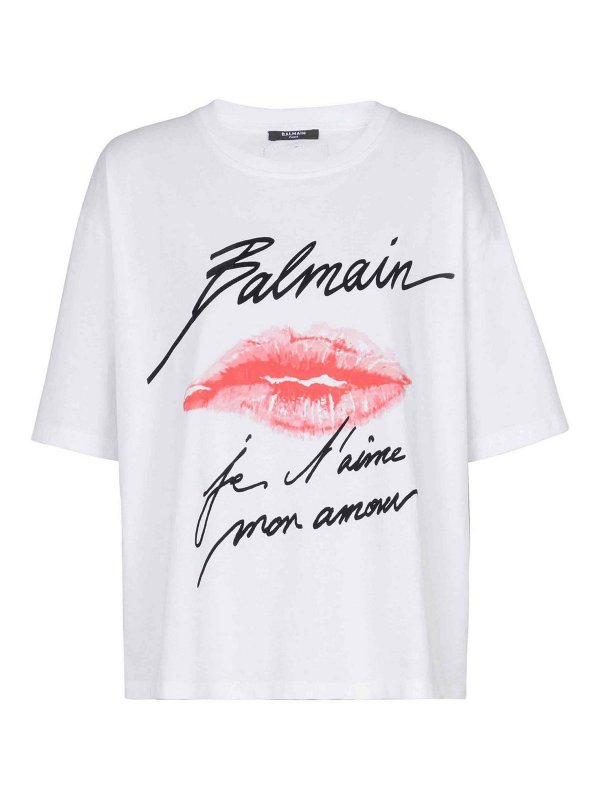 Balmain: Camisetas - Camiseta - Blanco