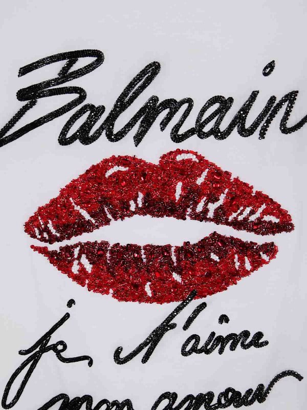 The Best Shops Balmain: t-shirts - Embroidere T-shirt
