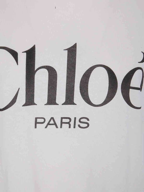 Tシャツ - 白 shop online: CHLOE