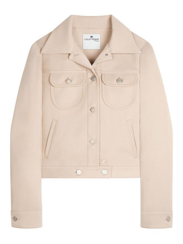 Courreges: casual jackets - Trucker Jacket Signature Twill