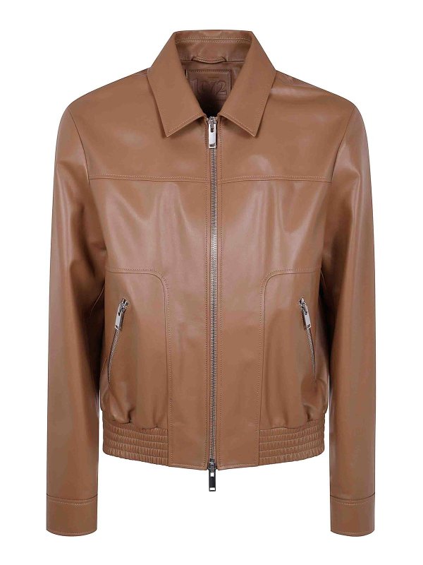 DESA 1972: bombers - Leather Fitted Bomber Jacket