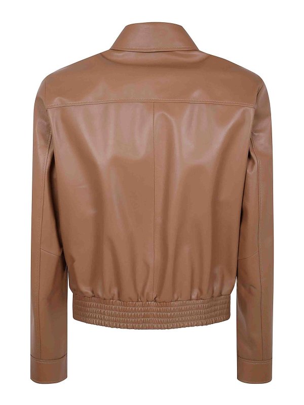 DESA 1972: bombers online - Leather Fitted Bomber Jacket
