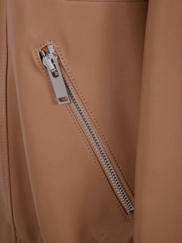 Leather Fitted Bomber Jacket shop online: DESA 1972