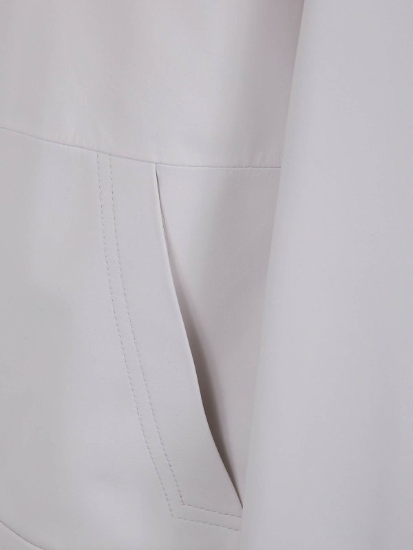 Giacca in pelle con cappuccio shop online: DESA 1972