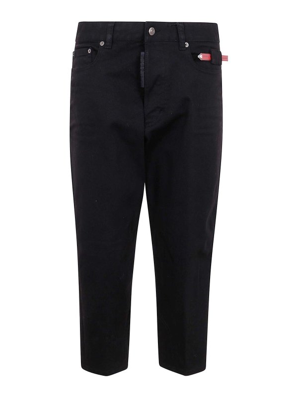 DSQUARED2: Jeans Rectos - Vaqueros Rectos - Negro