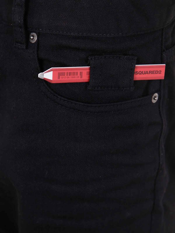 The Best Shops DSQUARED2: Jeans Rectos - Vaqueros Rectos - Negro