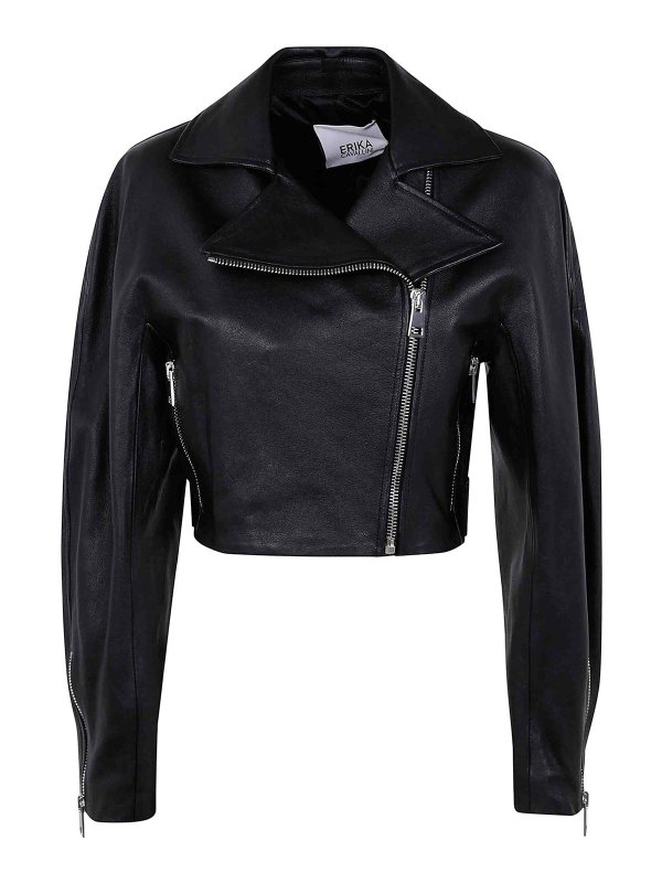 Erika Cavallini: レザージャケット - レザージャケット - 黒