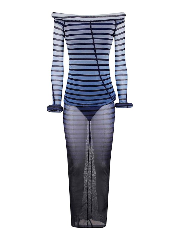 JEAN PAUL GAULTIER: マキシドレス - マキシドレス - 黒