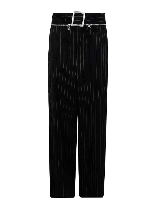 JEAN PAUL GAULTIER: Tailored & Formal trousers - Pinstripe Wool Tailored Trouser