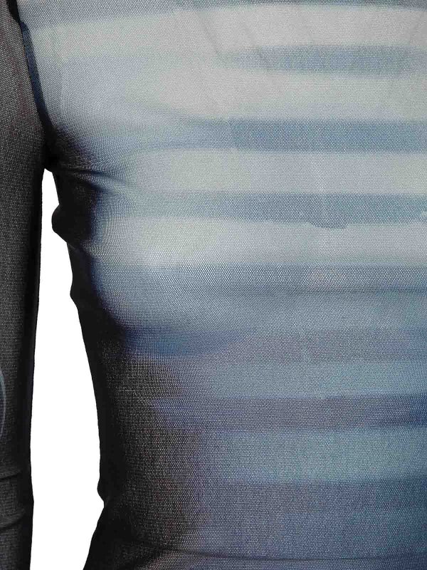 The Best Shops JEAN PAUL GAULTIER: crew necks - Mesh Crew Neck Top Printed Le Mle