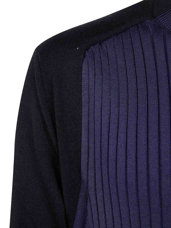 The Best Shops JIL SANDER: Strickpullover mit Rundhalsausschnitt - Rundhalspullover - Blau
